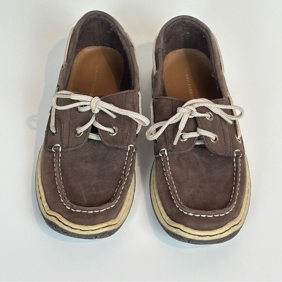Tommy Hilfiger TW Sassi Brown Leather Boat Shoes 6 - Picture 3 of 10